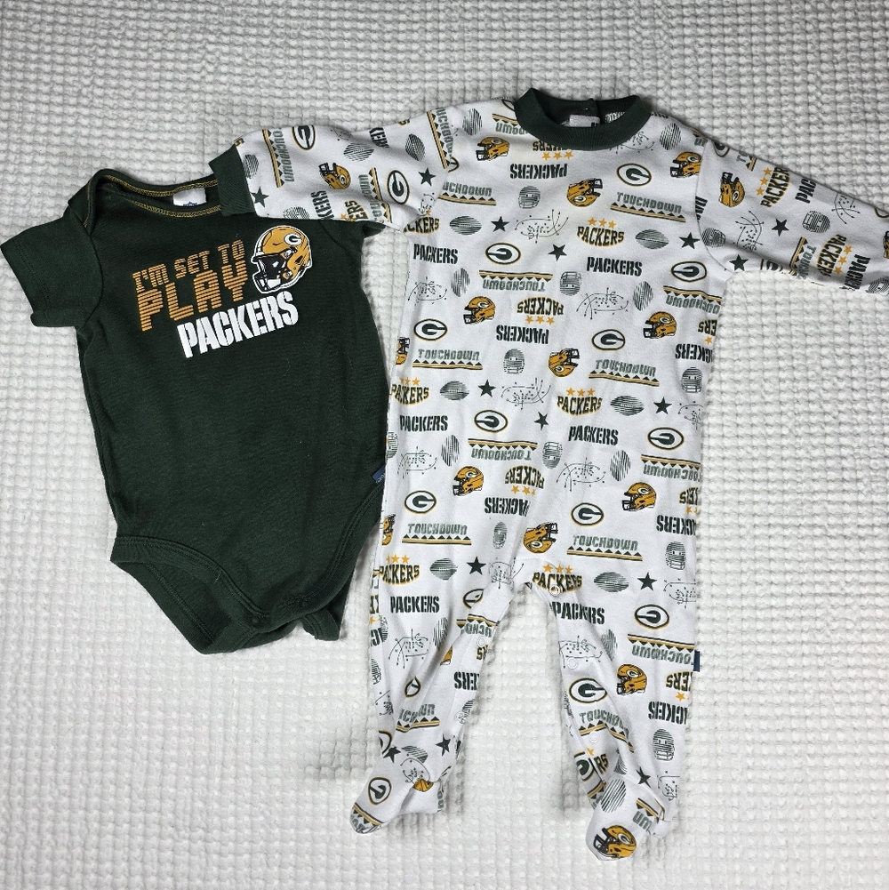 (Lot Of 5) Green Bay Packers Baby Onesies - Picture 2 of 5